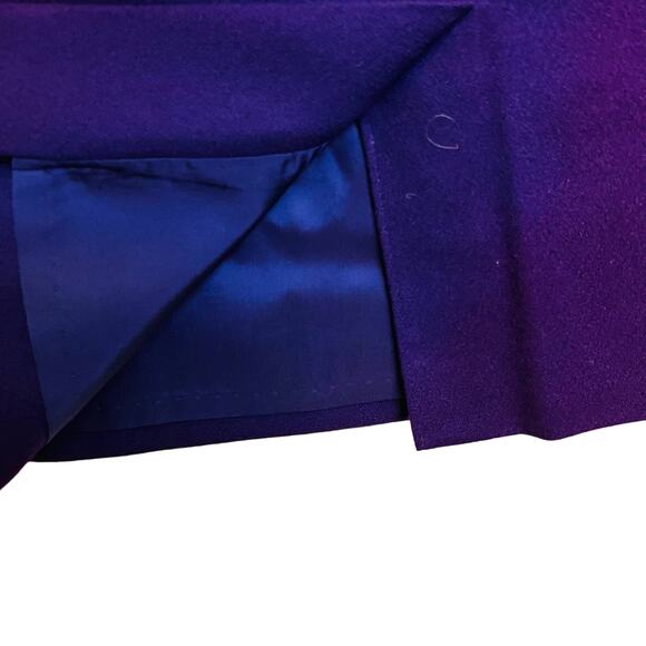 Pendleton Size 12 Purple Wool A Line Pencil Skirt Vintage 80s Lined Side Button - Picture 9 of 10